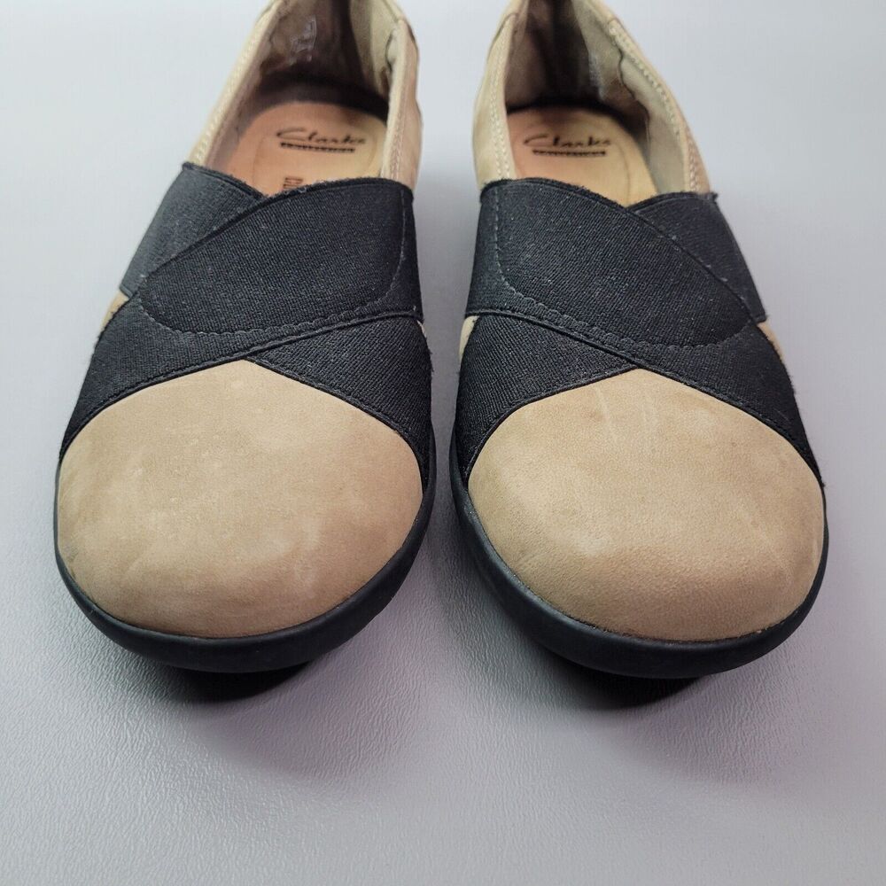 Clarks Beige and Black Flats - Picture 4 of 12